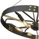 Vaughn 6 Light 23 inch Natural Black Pendant Ceiling Light in Aged Brass, Medium